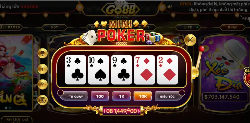 mini poker go88 vip 2 luat-choi-game-mini-poker-Go88